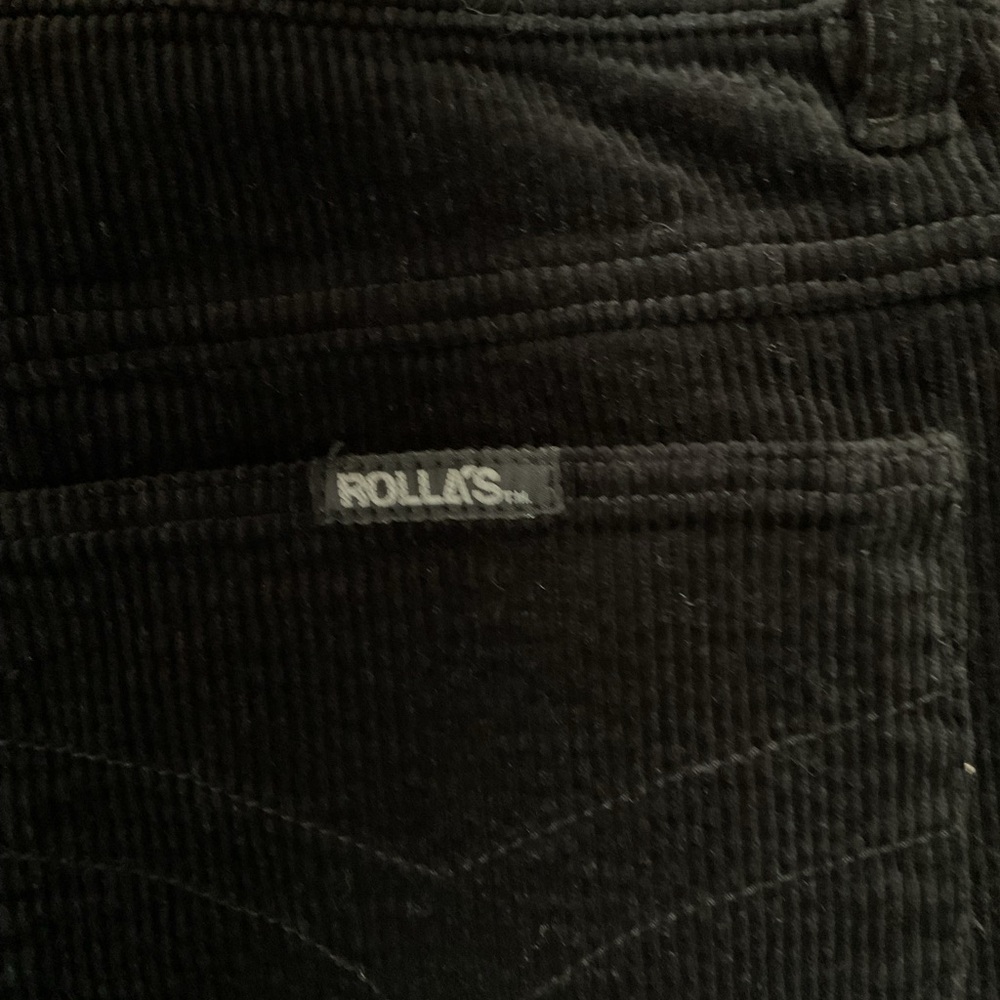 Rolla's High Rise Original Straight Comfort Jet Black corduroy Women's Size 32 - Picture 7 of 7